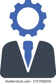 Business service icon, vector graphics