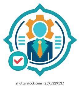 a business service icon vector on white background