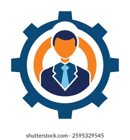 a business service icon vector on white background