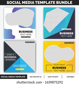 Business and Service Social Media design template. Can use for advertisement, social media post, web design, gift card, coupon, flyer, poster, and promotion.