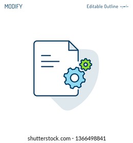 Business services icon, Audit documentation, Troubleshooting FAQ document, Technical help, Gear icon, Configuration, Support center, Corporate Business office files, Editable stroke