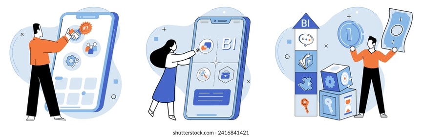 Business services. Vector illustration. Allocating resources wisely is crucial for strategic planning Business finance and industry trends impact overall success of company Effective management