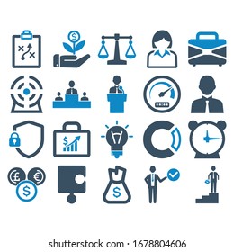 Icono de conjunto de negocios 01 (ilustración vectorial)