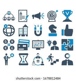 Business set 02 icon (vector illustration)