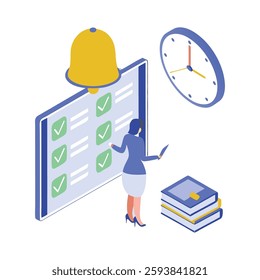 Business set. Characters managing, prioritizing and delegating important work tasks, filling to do list. Business and organization concept