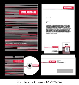 Business set of corporate templates.
