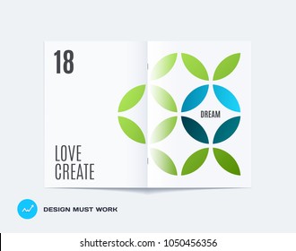Business set of design brochure, abstract annual report, horizontal cover flyer in A4