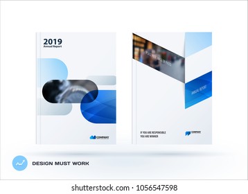 Business set of design brochure, abstract annual report, horizontal cover flyer