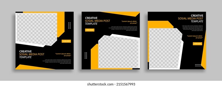 Business set editable creative sosial media post template design vector