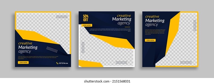 Business set editable creative sosial media post template design vector