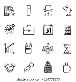 Business Set  icon outline