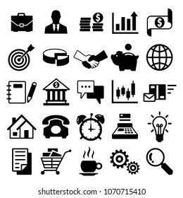 Business set icon in trendy flat style isolated on white background. Symbol for your web site design, logo, app, UI. Vector illustration, EPS