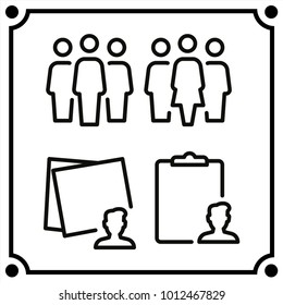 business set icon vector