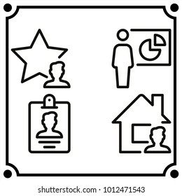 business set icon vector