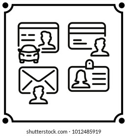 business set icon vector
