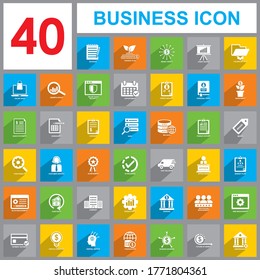 icono de conjunto de negocios, vector de icono de negocio