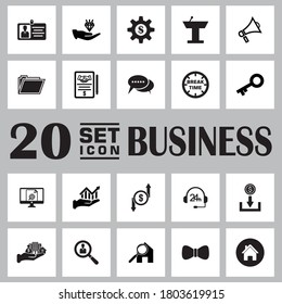 business set icon vector, Business icon vector