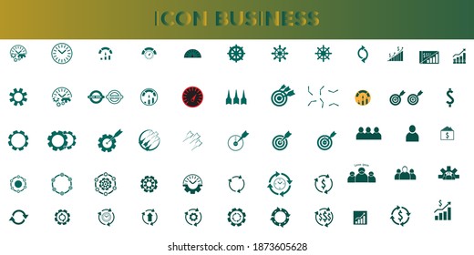 Business Set icon vector graphic of template