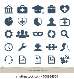 Business Set Icon Vector Logo Template Illustration Design. Vector EPS 10.