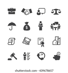 Business set icons, vector
