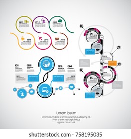 Conjunto de infografías de negocios 
