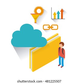 business set isometrics icons vector illustration design