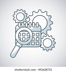 business set line icons vector illustration design