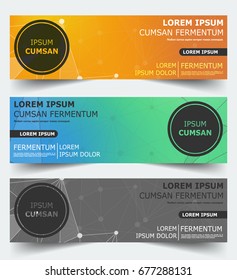 Business set of multi-colored flyers, banners with low-polygonal and geometric backgrounds with your text. Vector illustration suitable for templates, gift vouchers, advertising, postcards