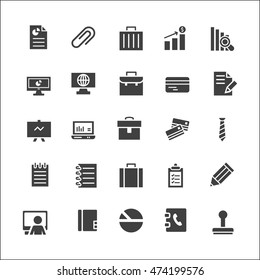 business set on white background