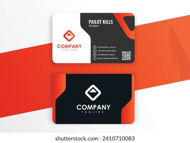 Business Set of simple and clean modern Business card name card visiting card card abstract template
