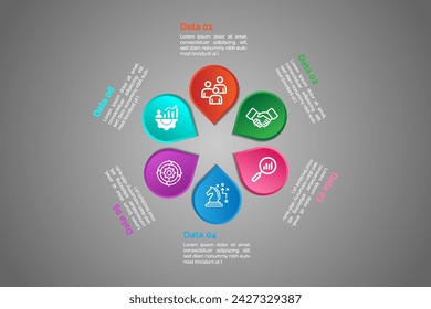 Business set of vector eps infographic element design template.