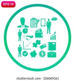 Business set vector icons.