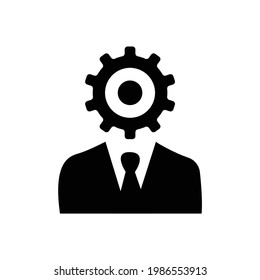 Business Setting icon. Business Setting flat icon design vector illustration