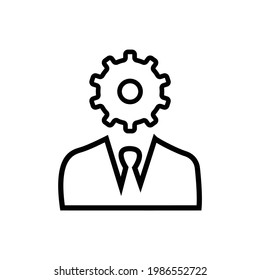 Icono de configuración de negocio. Icono de configuración de negocio en ilustración vectorial