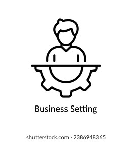 Business Setting vector outline Icon Design illustration. Business And Management Symbol on White background EPS 10 File