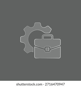 Icono de Vector de maletín de Configuraciones de negocios