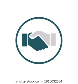 Business shake hand with partnership vector
