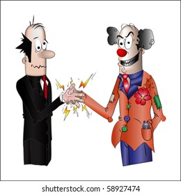 Business shaking hand, vector