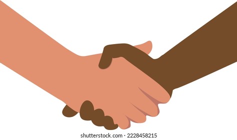 Business shaking hands vector, symbol of success deal, happy partnership