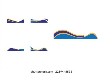 Business Shape Footer Design Vector