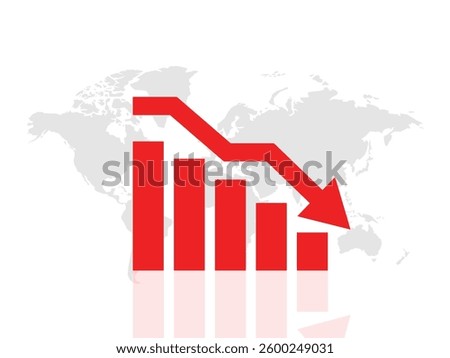 Business share market downfall Vector PNG FREE