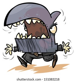Business Shark character.