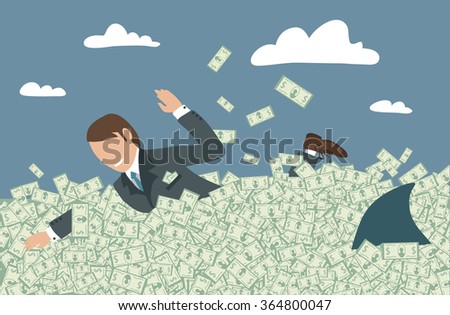 business shark - vector illustration
