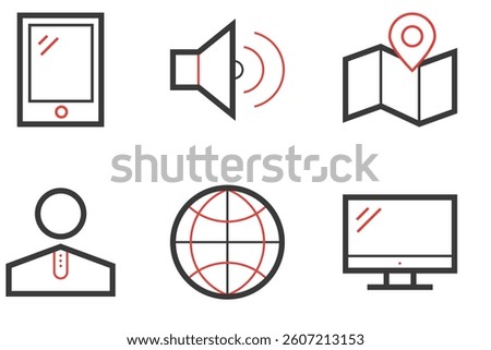 Business Sharp Line Duotone Icons Collection