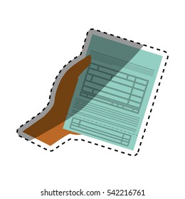 Business sheet paper icon vector illustration graphic design