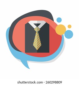 business shirt and tie flat icon with long shadow,eps10