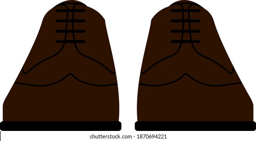 Business Shoes Icon. Flat Color Design. Vector Illustration.