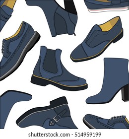 Business Shoes on white background. Vector Illustration