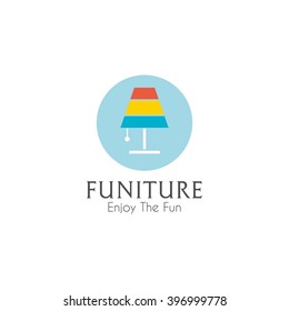 Business sign vector template for furniture store, home decor boutique design template. vector illustration