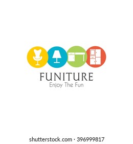 Furniture Desk Logo Design Stock Illustrations Images